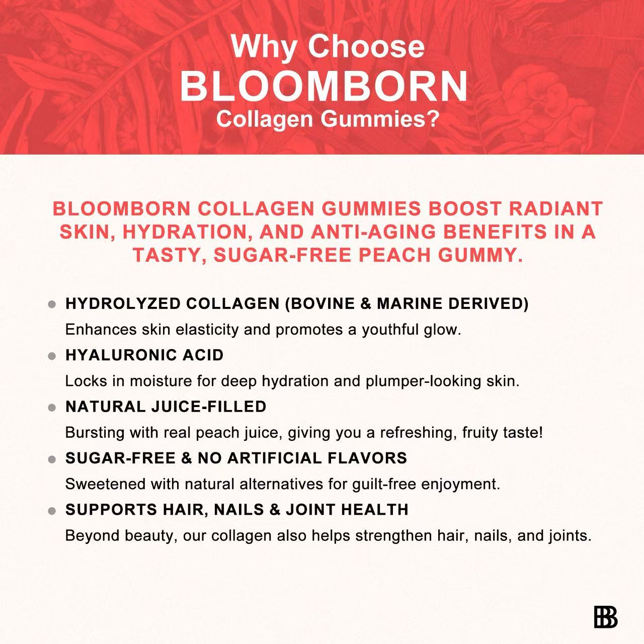 Peach flavor collagen gummy