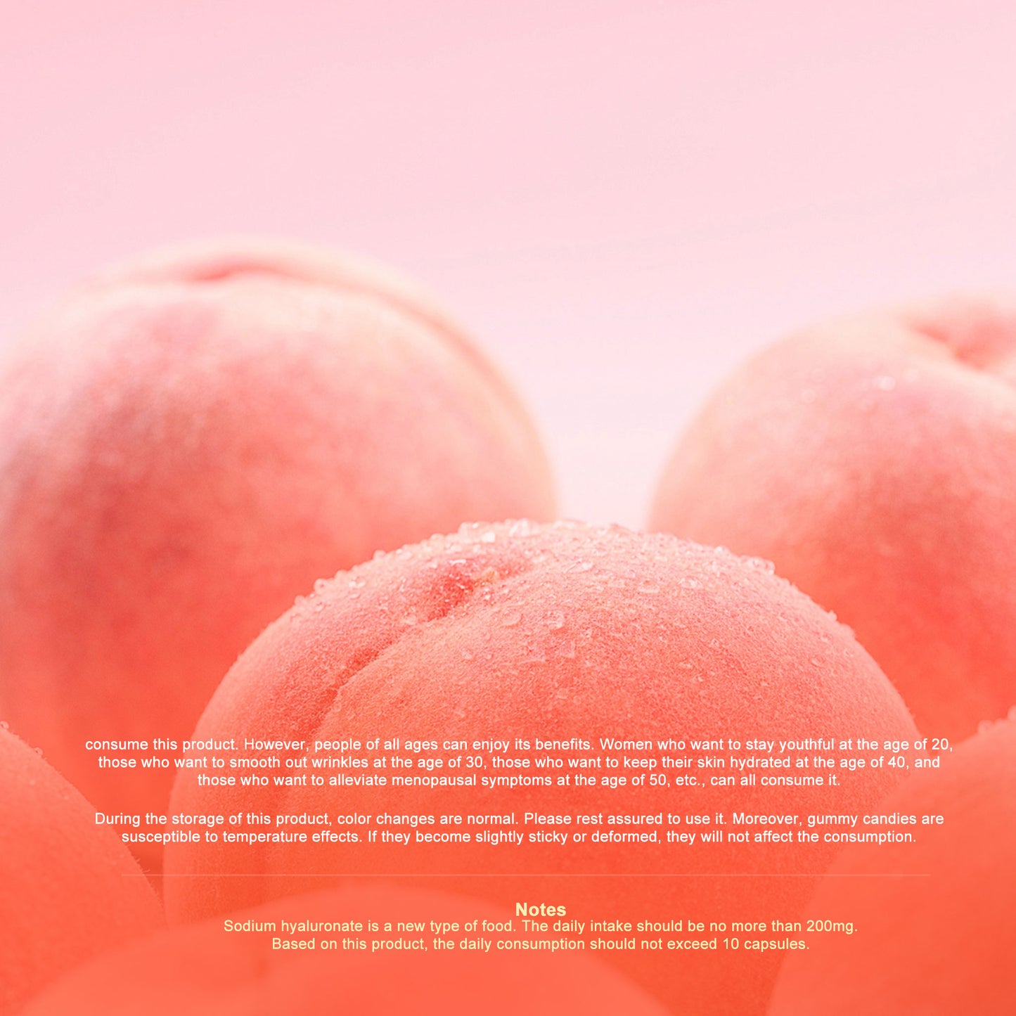 Peach flavor collagen gummy